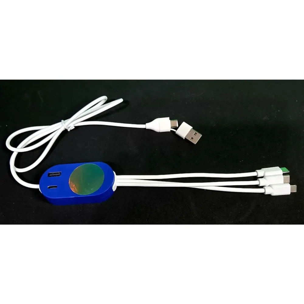 3-in-1 Multi Charging Cable Hub | Dual Input USB-A/USB-C | USB-C & 8 Pin Connect